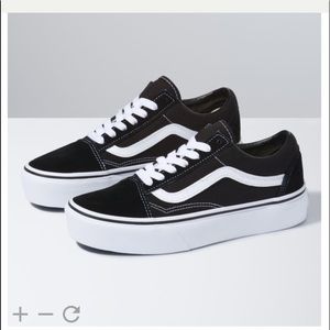 Black Platform Vans